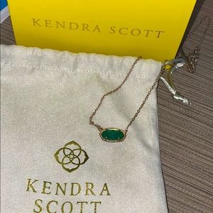 Kendra Scott green Elisa necklace.